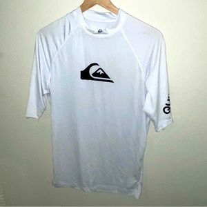 Men’s Quiksilver White Rash Guard T-Shirt